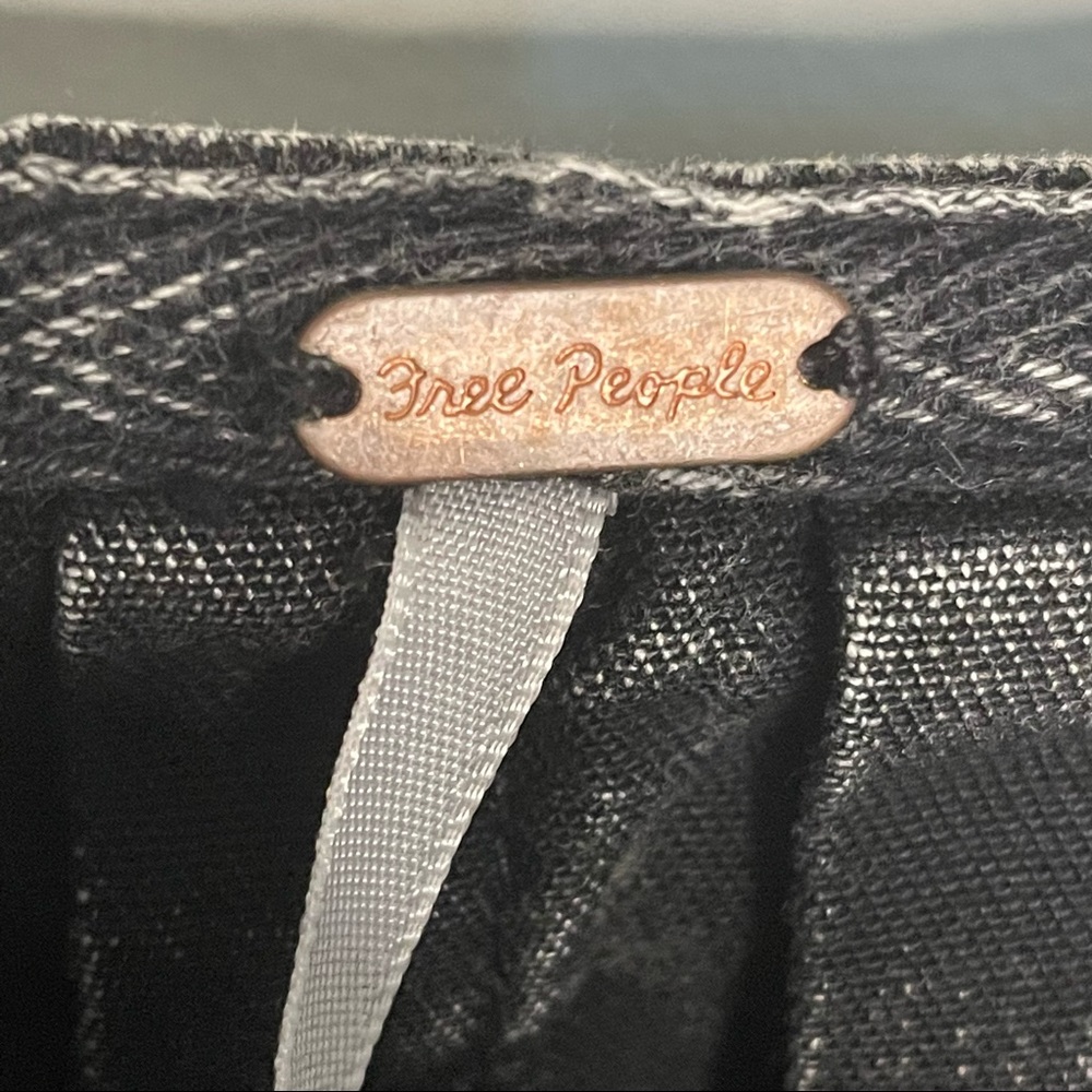 Free People black denim pleated baby doll festival tank - Picture 4 of 5